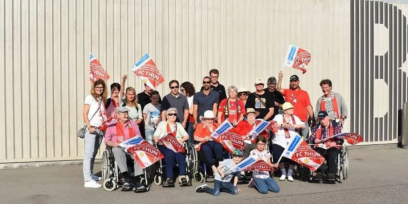 Besonderer Besuch beim Heimspiel des FC Thun Besonderer Besuch beim Heimspiel des FC Thun